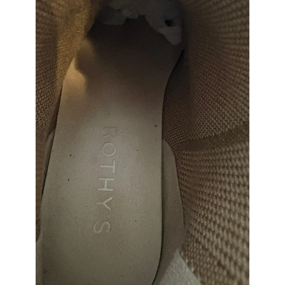 Rothys The Merino Chelsea Tan Knit Ankle Boots Womens 8 Eco Friendly Pull On